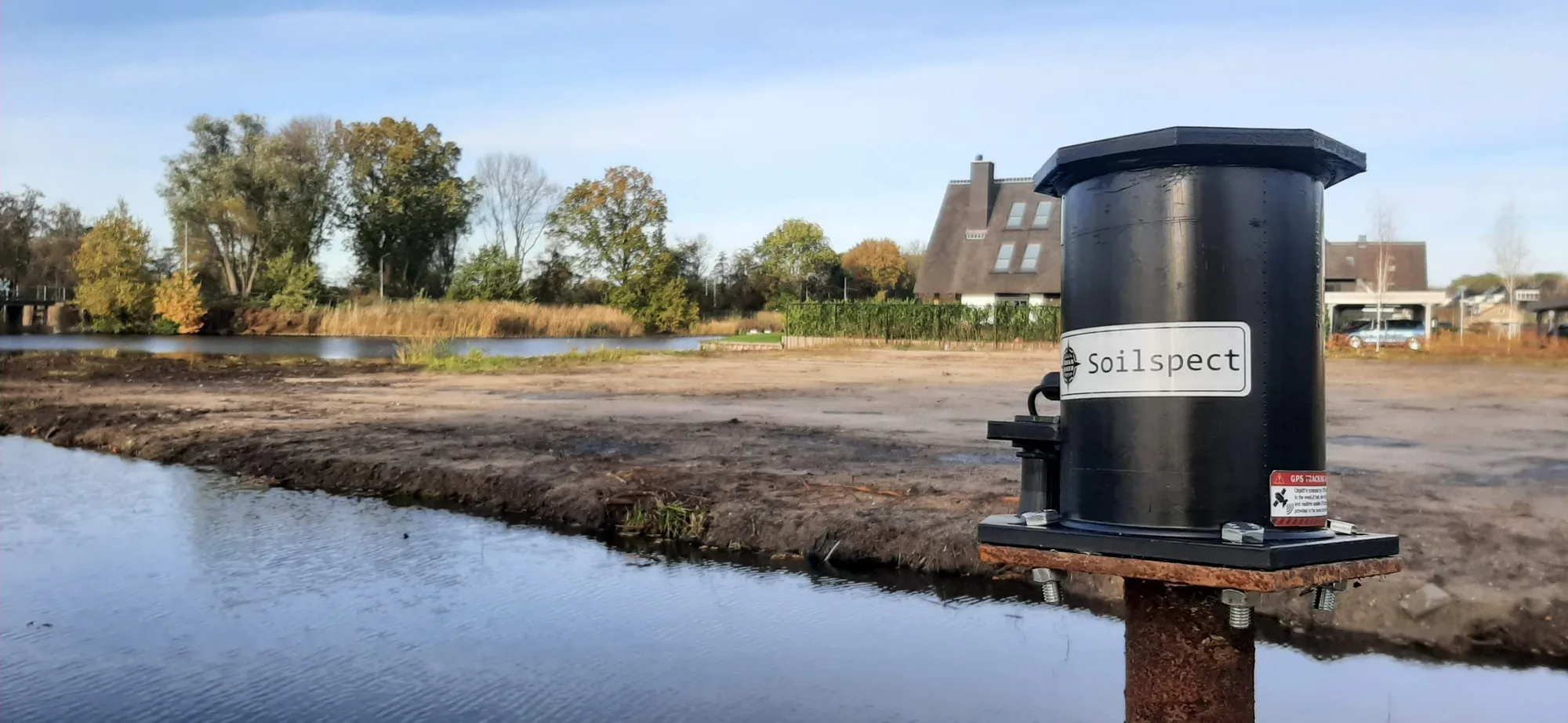 Spot ONE on a settlement gauge beside a construction site